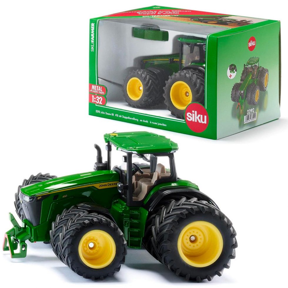 3292 Siku John Deere 8R 410 Met Dubbellucht – 1:32
